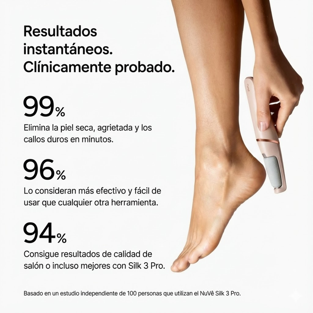 Nuvé Silk 3 Pro - El cuidado diario que tus pies necesitaban.